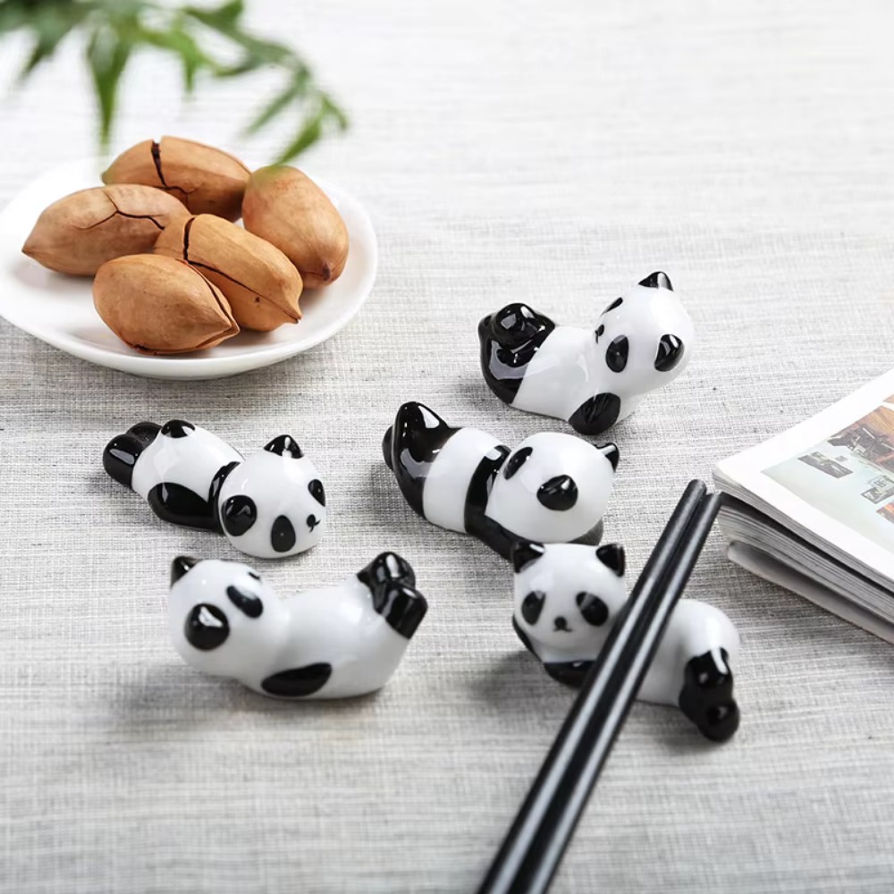 Chopstick Rest Ceramic - 8 개/대 DIY 팬더 젓가락 홀더