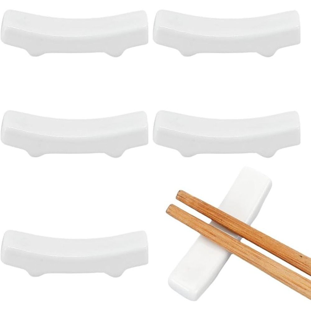 Chopstick Rest Ceramic - 6Pcs 화이트 세라믹 스푼 레스트 세라믹