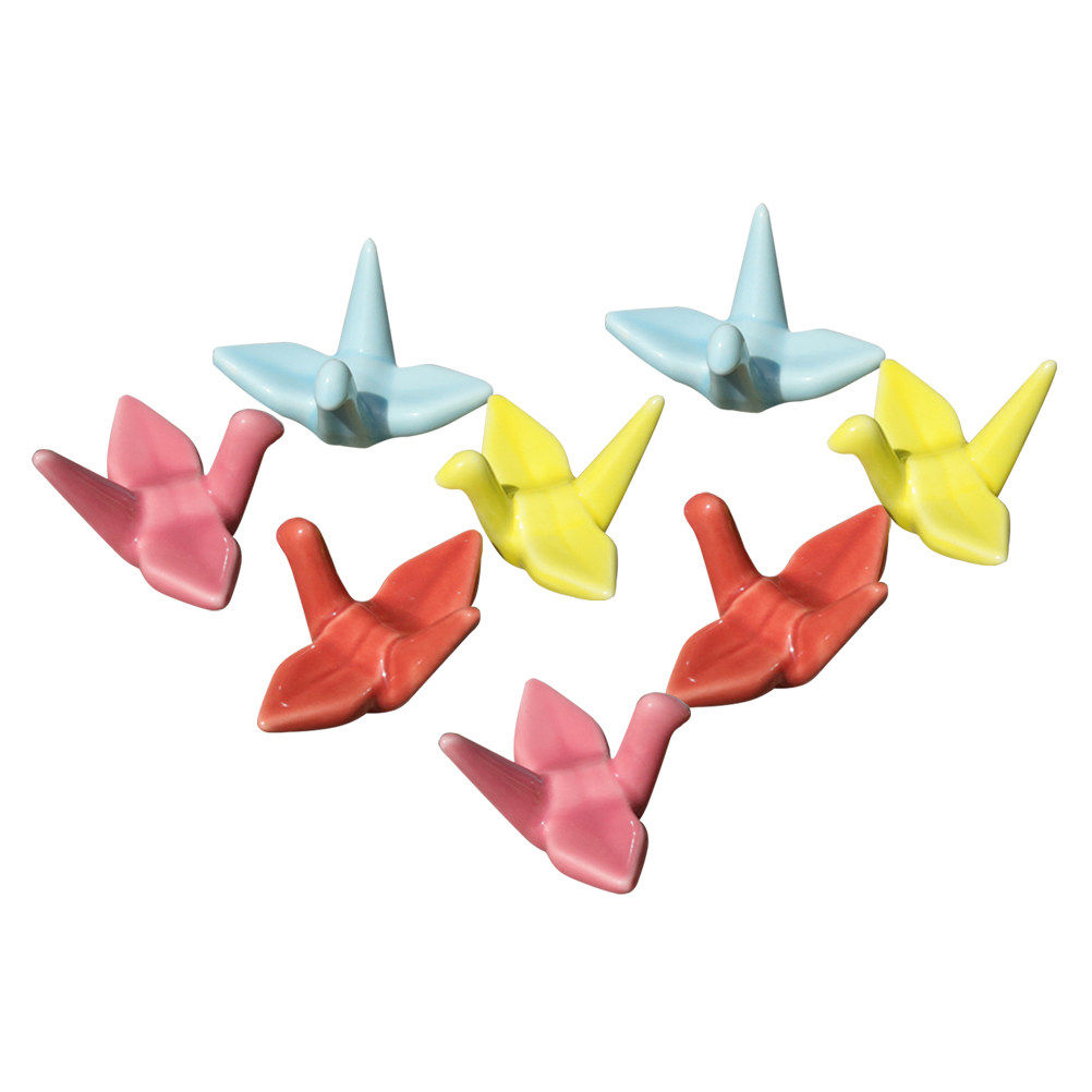 Chopstick Rest Ceramic - 8개입 젓가락 받침 세라믹 종이접기 디자인