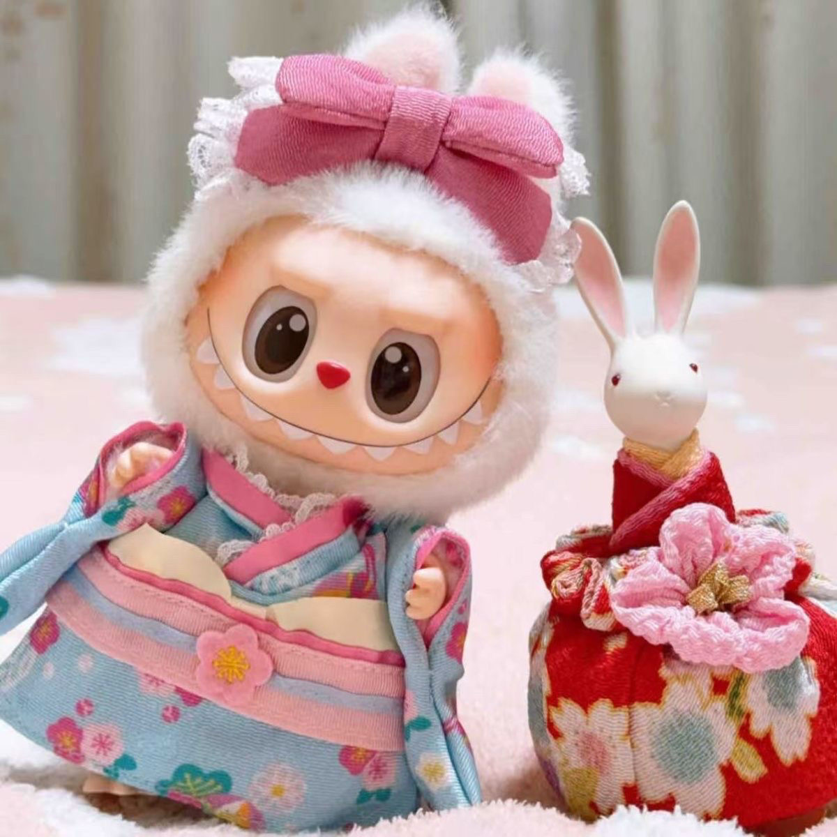 Japanese For Lifestyle - 일본식 드레스 17cm Labubu 인형 복장
