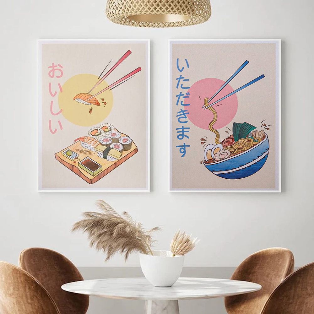 일본식 주방 음식 포스터 및 인쇄라면 스시 캔버스 회화 - Japanese Lifestyle Home 리뷰 및 가격