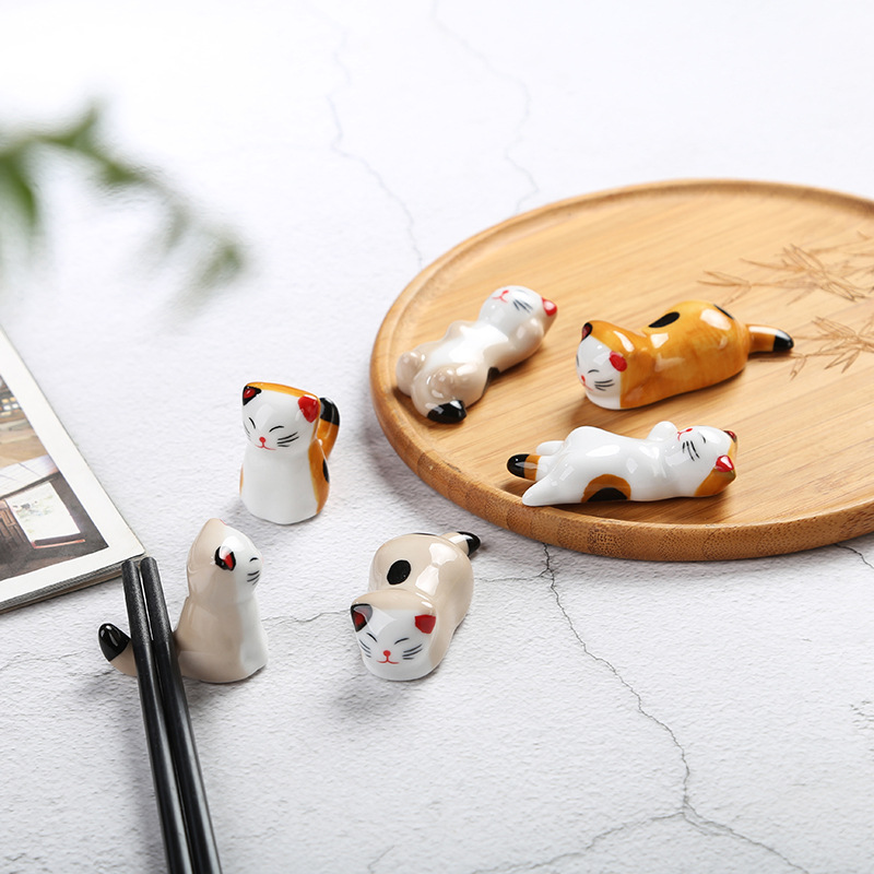 5 개/대 젓가락 나머지 젓가락 베개 귀여운 고양이 젓 - Chopstick Rest Ceramic 리뷰 및 가격