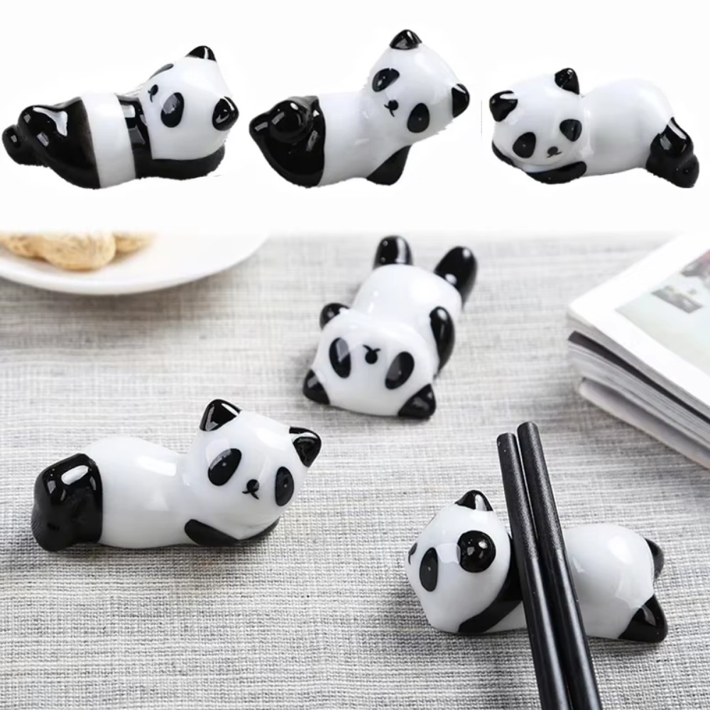 8 개/대 DIY 팬더 젓가락 홀더 귀여운 사랑스러운  - Chopstick Rest Ceramic 리뷰 및 가격