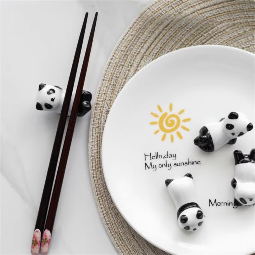 8 개/대 DIY 팬더 젓가락 홀더 귀여운 사랑스러운  - Chopstick Rest Ceramic 리뷰 및 가격