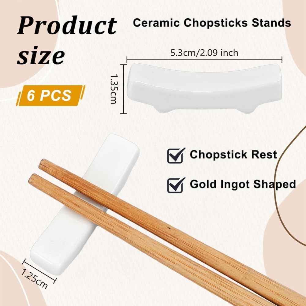 6Pcs 화이트 세라믹 스푼 레스트 세라믹 안정적인 작 - Chopstick Rest Ceramic 리뷰 및 가격