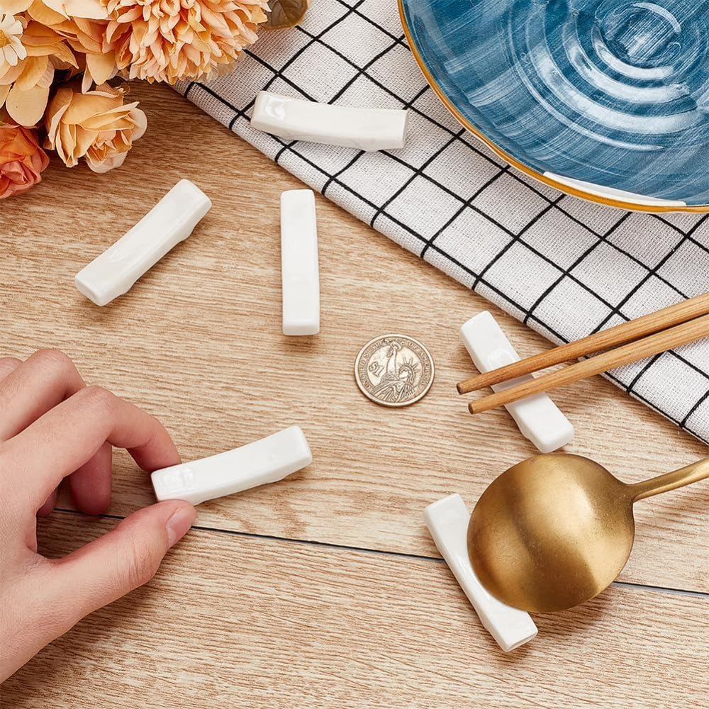 6Pcs 화이트 세라믹 스푼 레스트 세라믹 안정적인 작 - Chopstick Rest Ceramic 리뷰 및 가격
