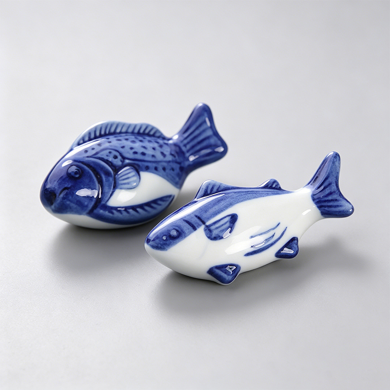 9pcs 세라믹 젓가락 받침대 귀여운 파란색 물고기 모 - Chopstick Rest Ceramic 리뷰 및 가격