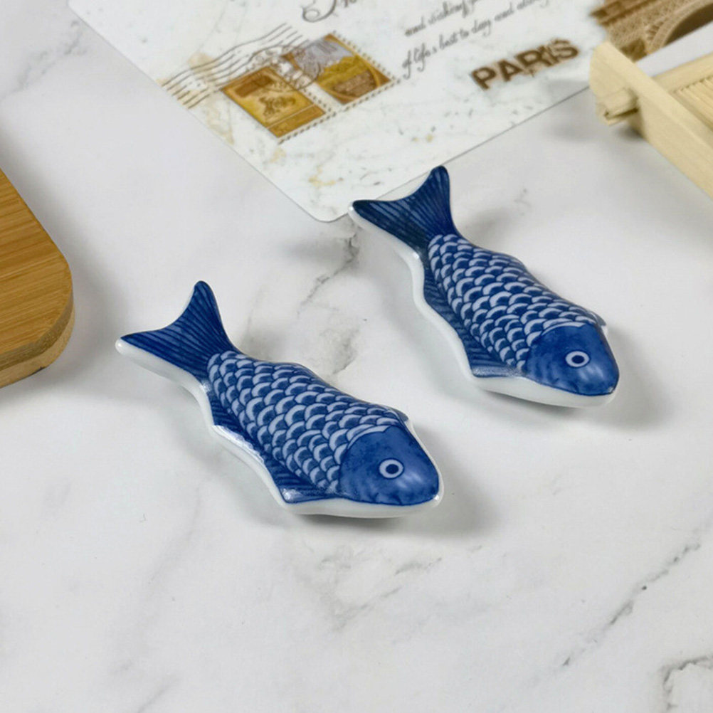 2개입 파란색과 흰색 물고기 모양 세라믹 젓가락 받침대 - Chopstick Rest Ceramic 리뷰 및 가격