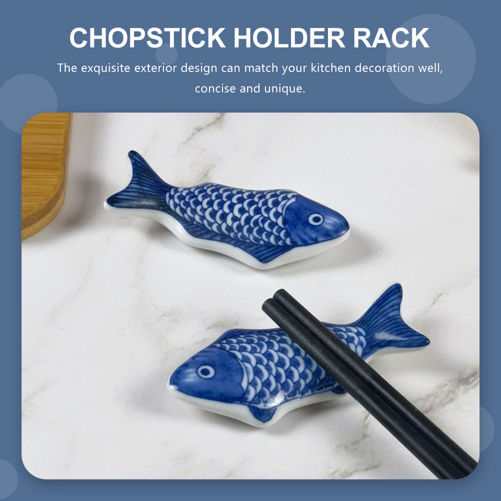 2개입 파란색과 흰색 물고기 모양 세라믹 젓가락 받침대 - Chopstick Rest Ceramic 리뷰 및 가격