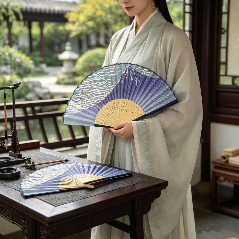 우키요에 웨이브 대나무 접이식 부채 휴대용 센수 빈티지 - Fan Sensu Folding 리뷰 및 가격