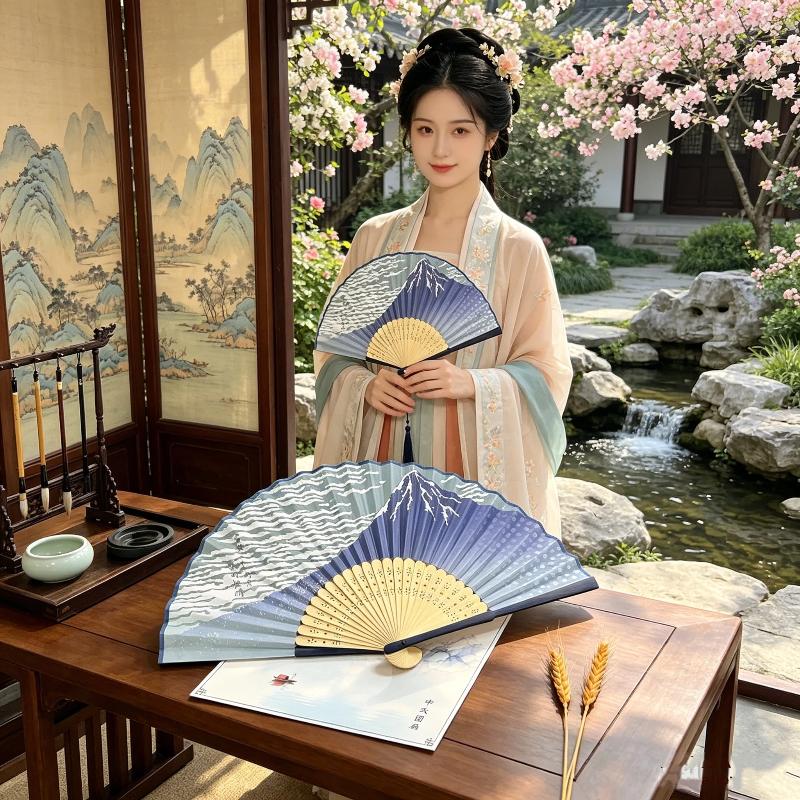 우키요에 웨이브 대나무 접이식 부채 휴대용 센수 빈티지 - Fan Sensu Folding 리뷰 및 가격