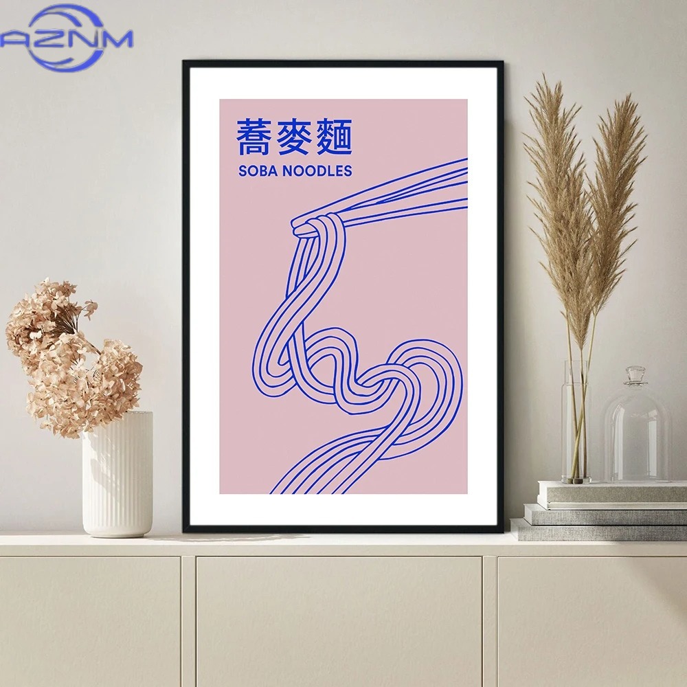 AZNM AZNM 일본 주방 포스터 소바 국수 벽 예술 - Japanese Lifestyle Food 리뷰 및 가격