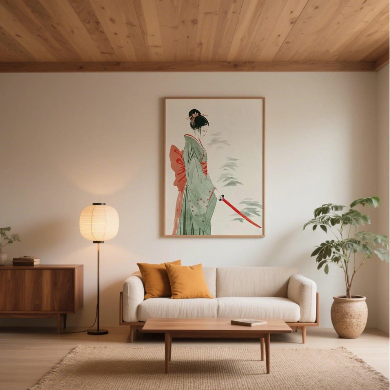 후지산 & 크레인 일본 벽 인쇄 현대 미니멀리스트 풍경 - Japanese Lifestyle Home 리뷰 및 가격