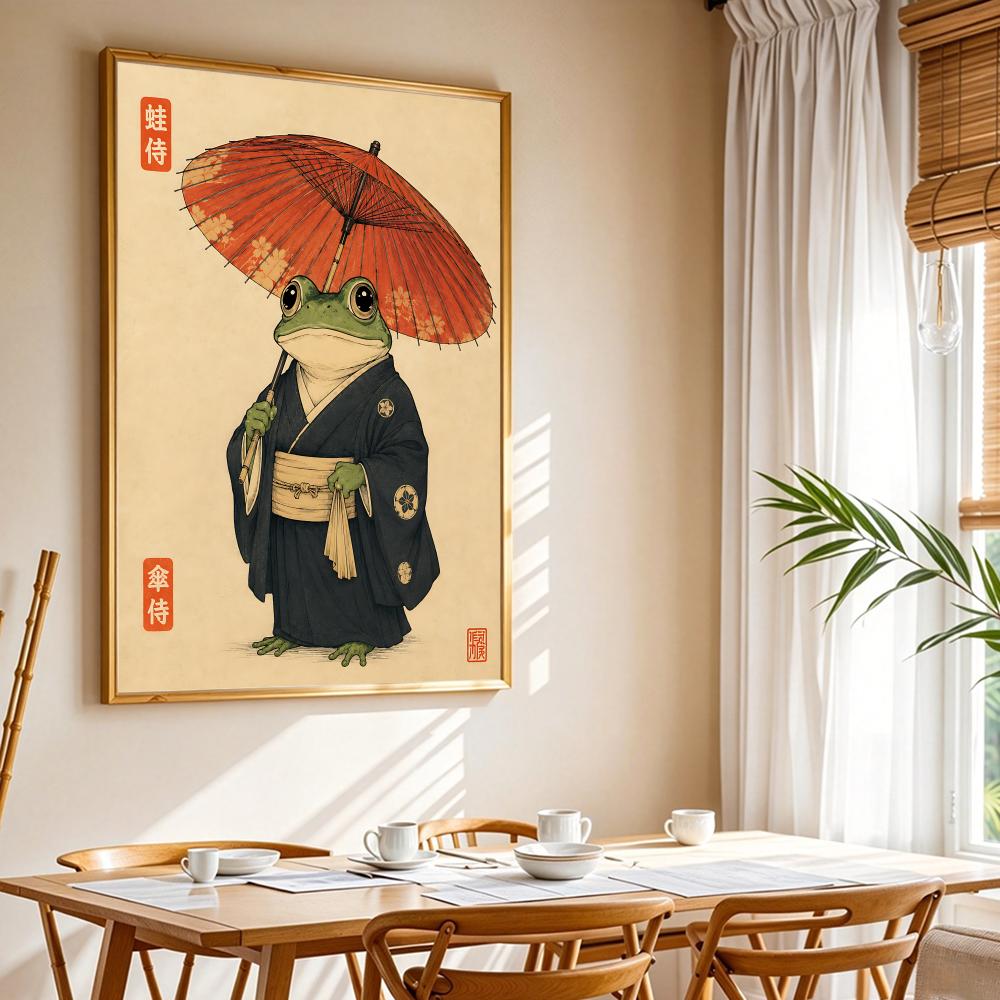문화적 일본 개구리 라이프 스타일 그림 서예 캔버스 포 - Japanese For Lifestyle 리뷰 및 가격