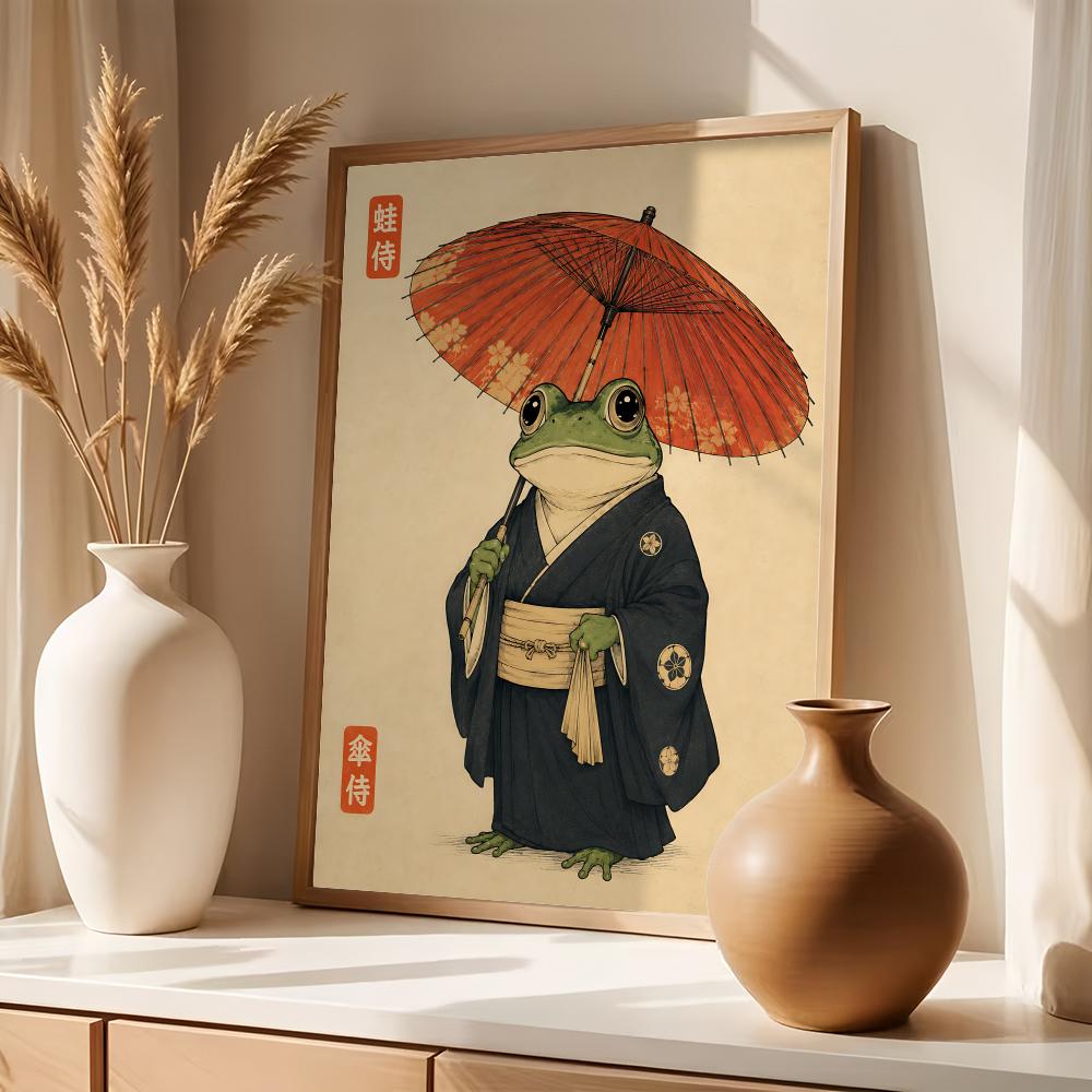 문화적 일본 개구리 라이프 스타일 그림 서예 캔버스 포 - Japanese For Lifestyle 리뷰 및 가격